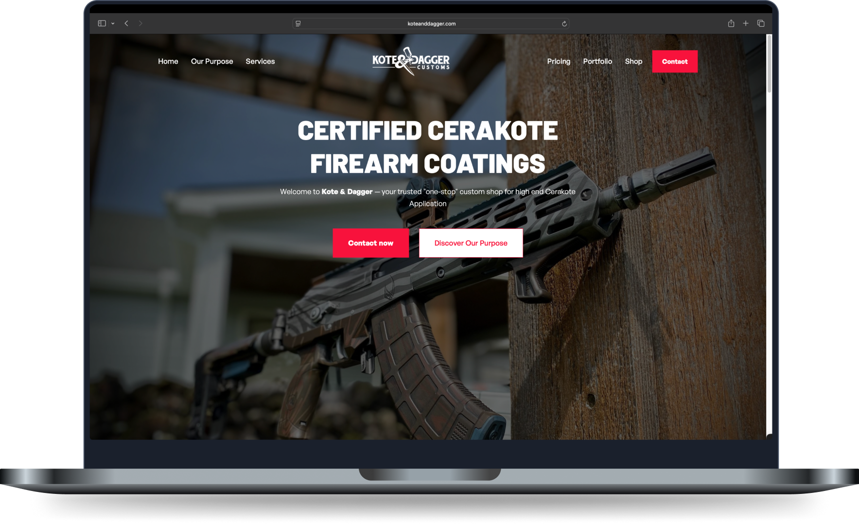 Kote & Dagger - Web design project by May Marketing SEO Cincinnati