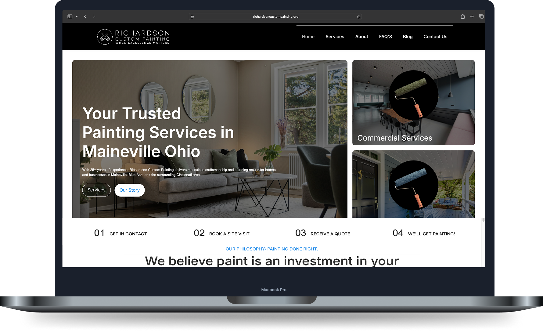 Richardson Custom Painting - Web design project by May Marketing SEO Cincinnati